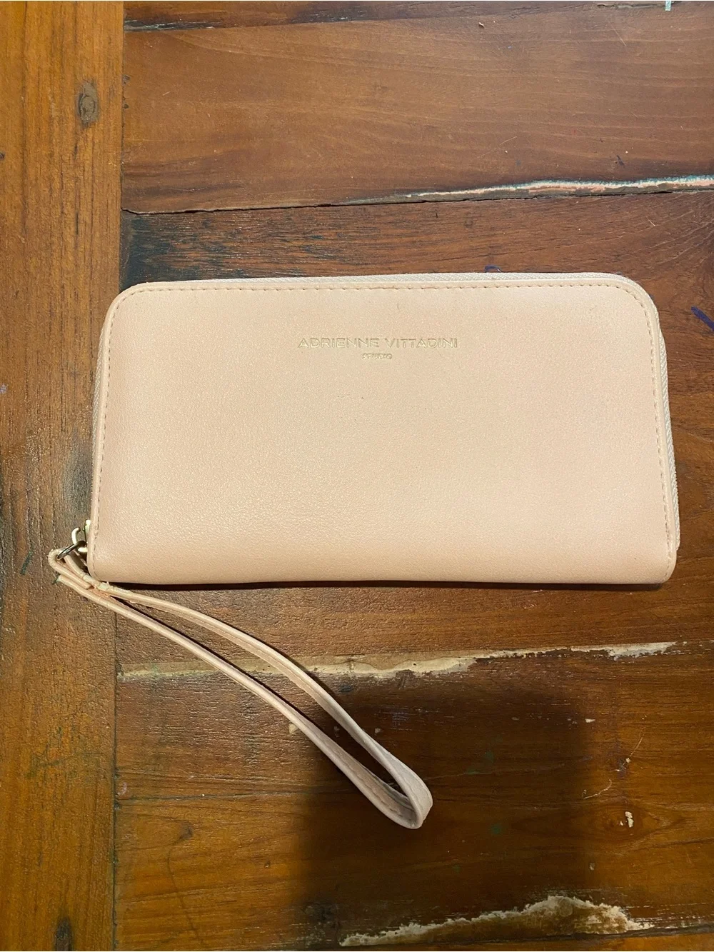 Adrienne Vittadini Blush Zip-Around Wristlet Wallet